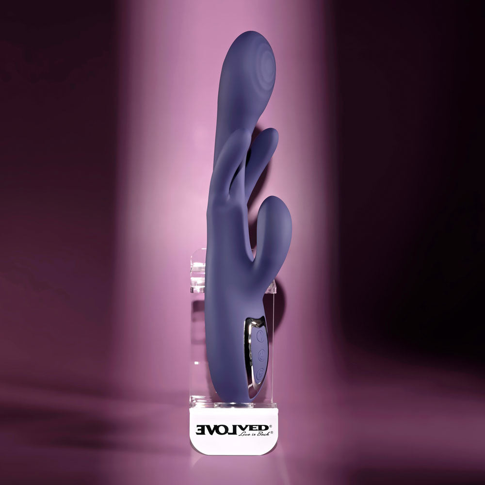 Evolved Bow Down Purple Usb Rechargeable Rabbit Vibrator