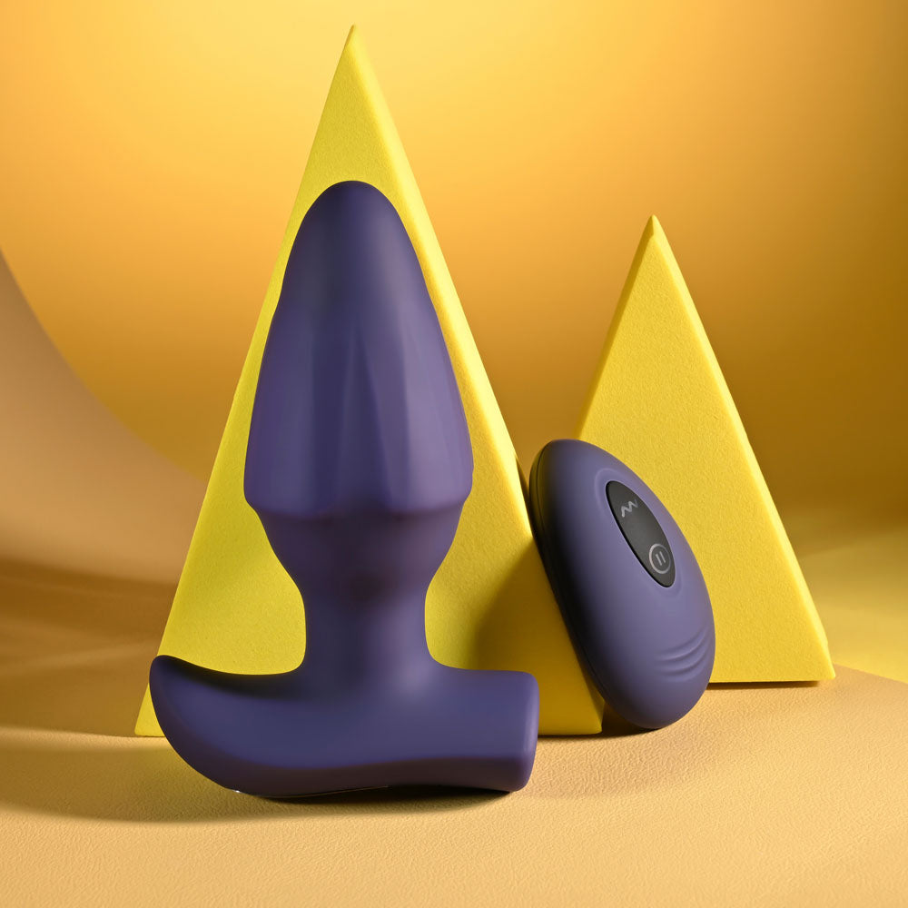 Evolved Starburst Purple 10.1 Cm Usb Rechargeable Vibrating Butt Plug With Wireless Remote