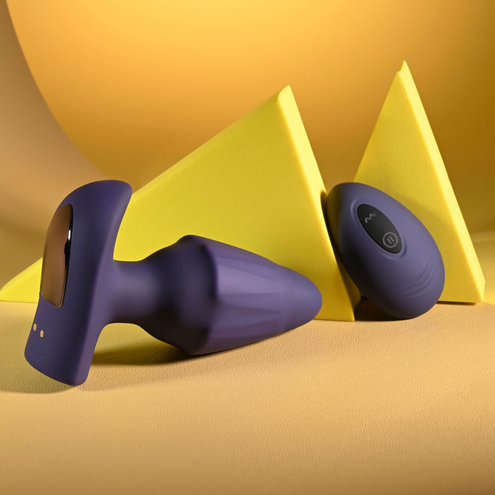 Evolved Starburst Purple 10.1 Cm Usb Rechargeable Vibrating Butt Plug With Wireless Remote