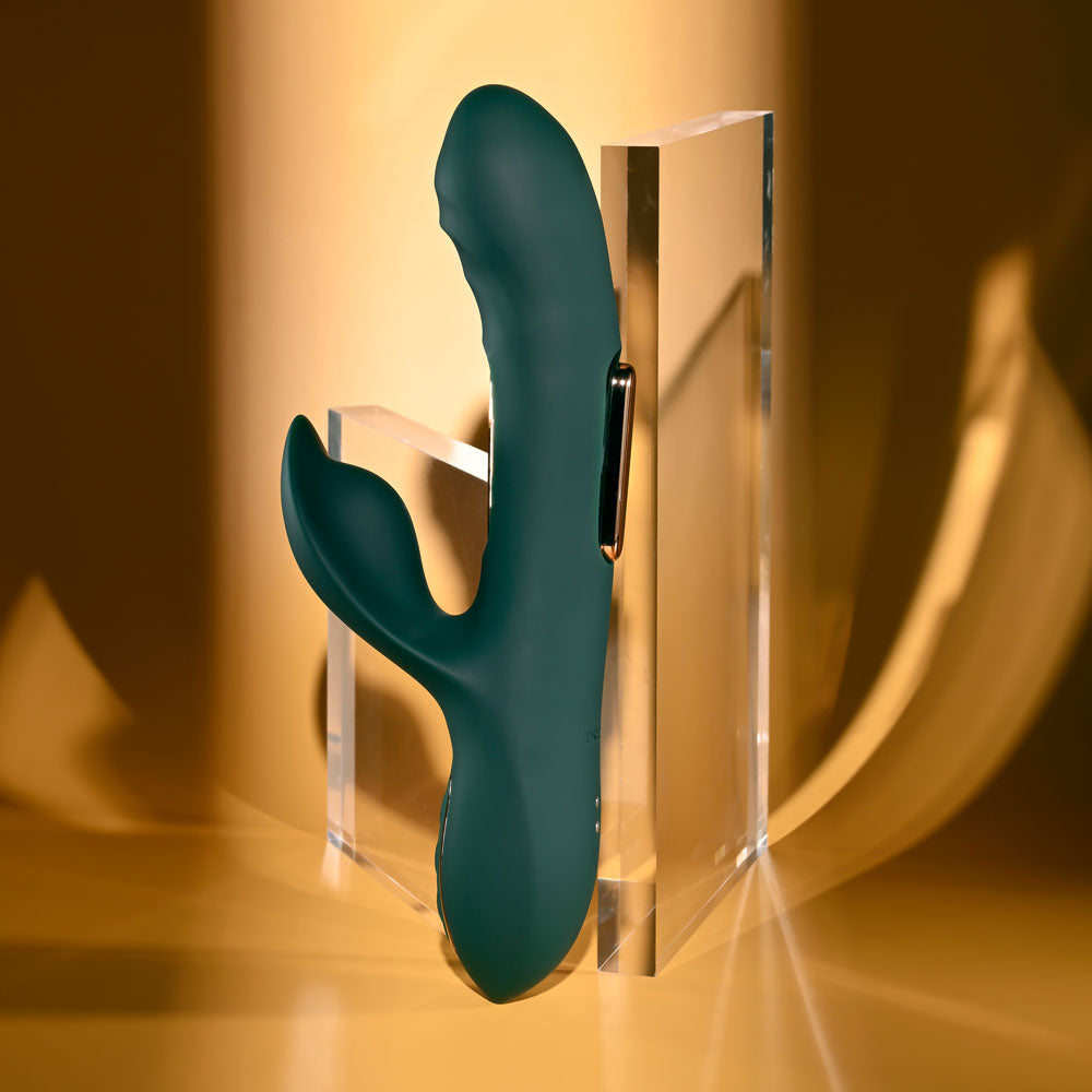 Evolved Heart Of Gold Green Usb Rechargeable Rabbit Vibrator