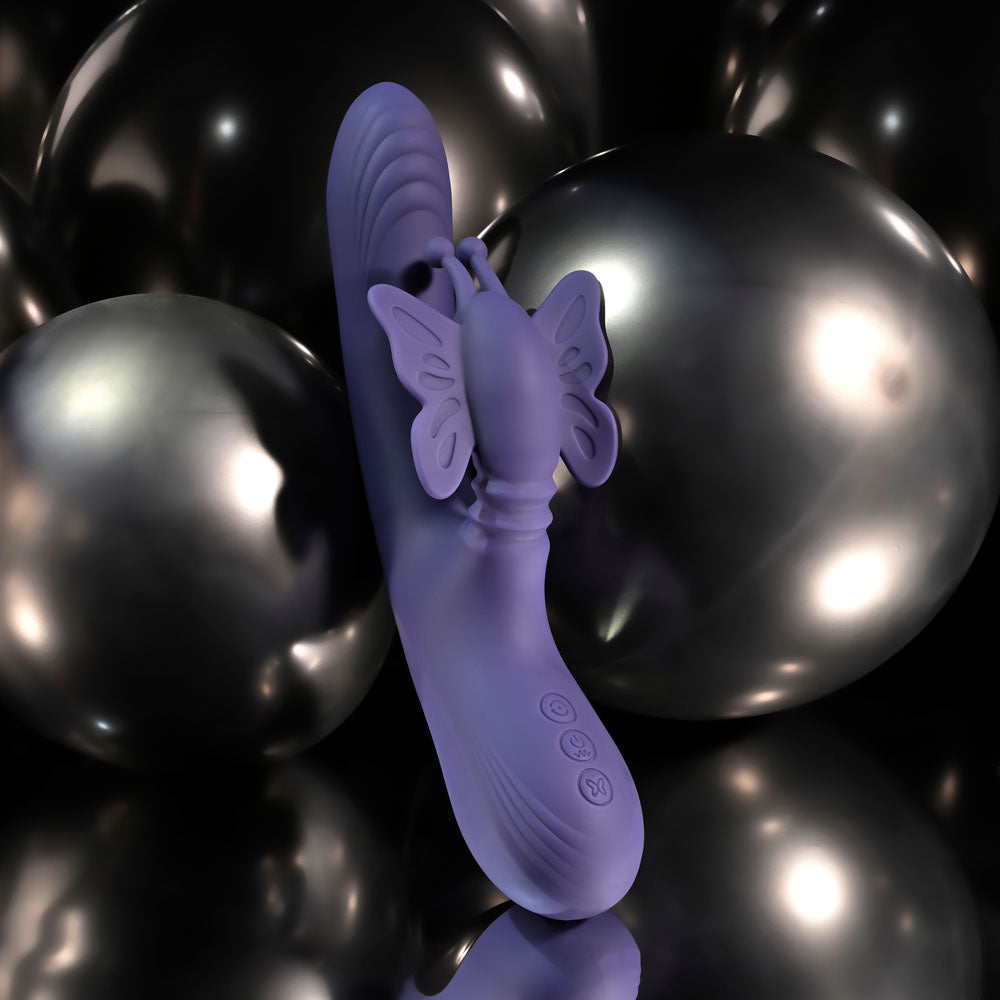 Evolved Wings Of Frenzy Purple Usb Rechargeable Butterfly Vibrator