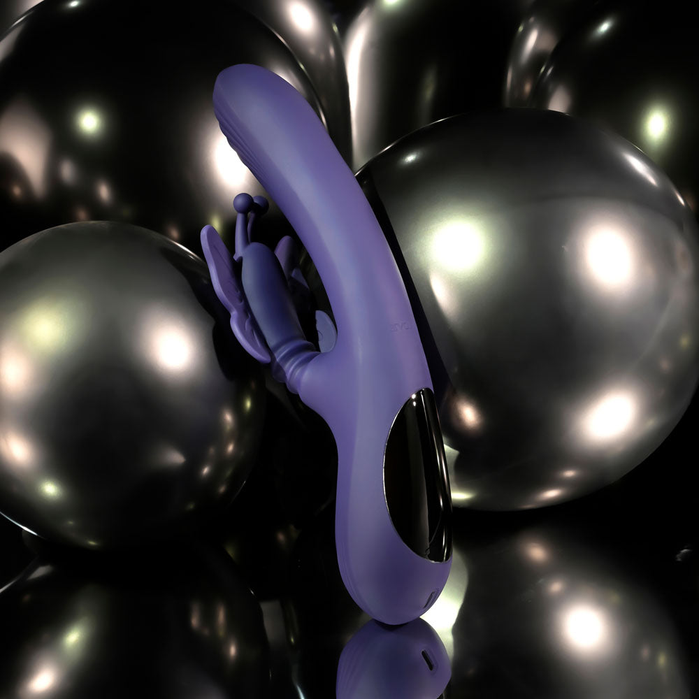 Evolved Wings Of Frenzy Purple Usb Rechargeable Butterfly Vibrator