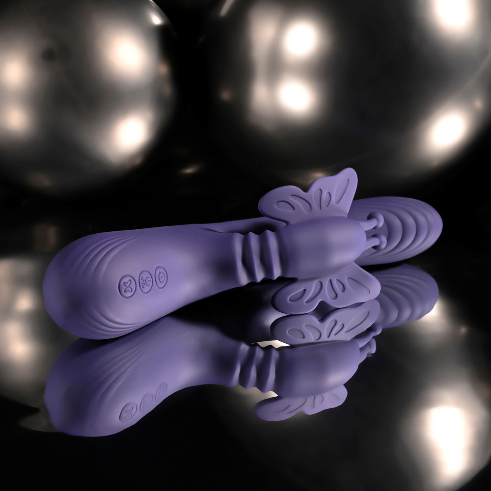 Evolved Wings Of Frenzy Purple Usb Rechargeable Butterfly Vibrator