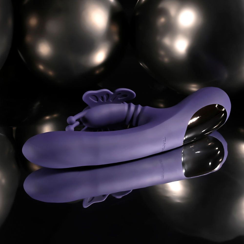 Evolved Wings Of Frenzy Purple Usb Rechargeable Butterfly Vibrator