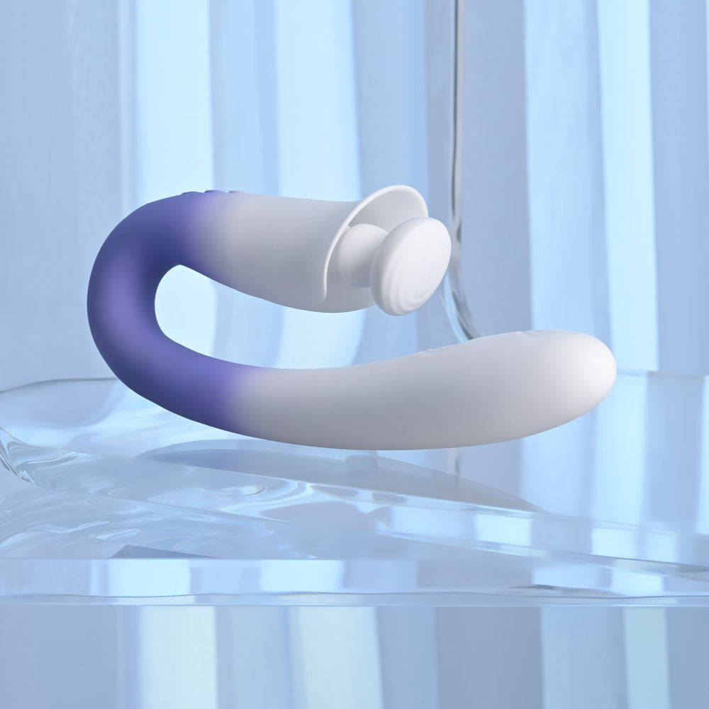 Evolved Spring Loaded White/Purple 23 Cm Usb Rechargeable Multi Tapping Vibrator