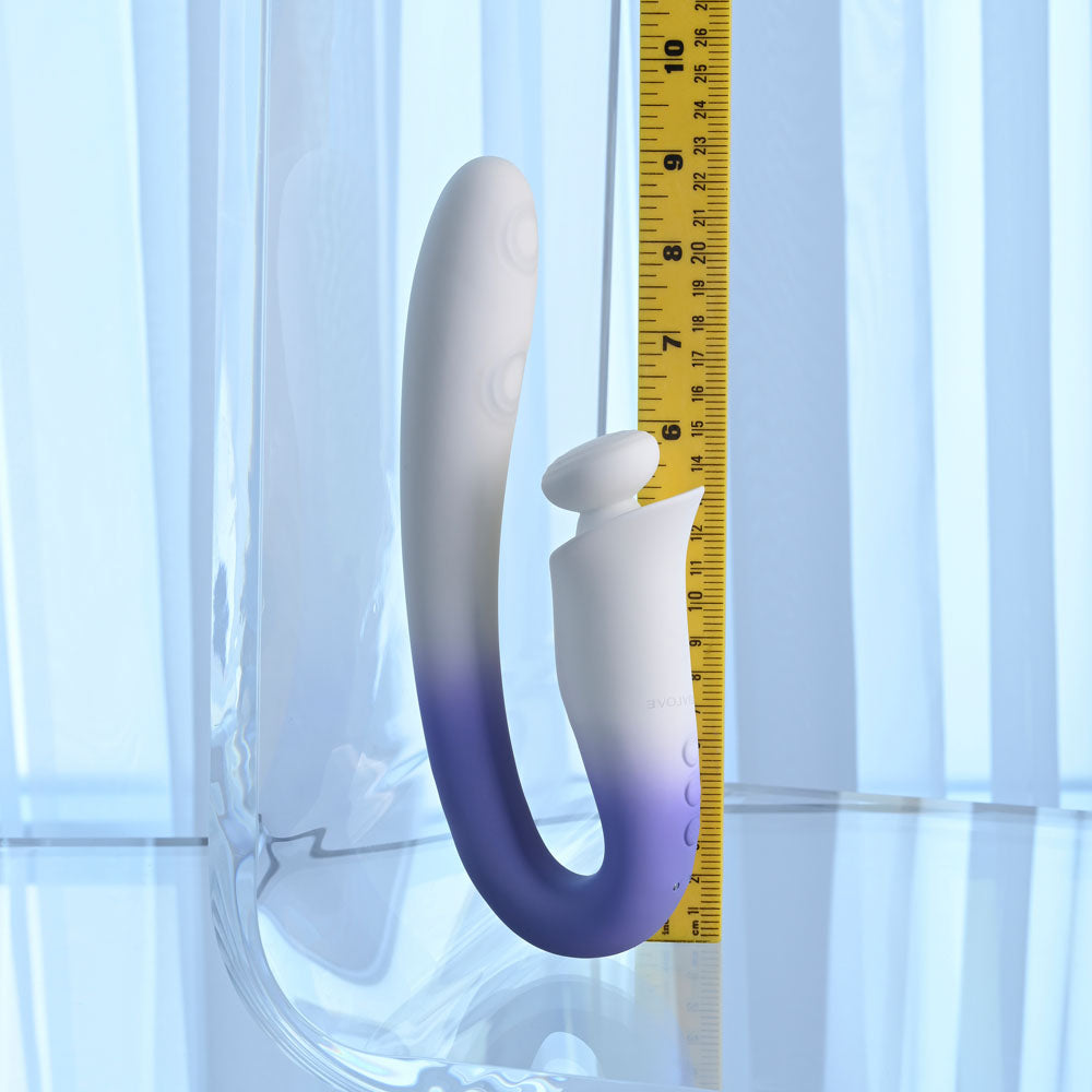 Evolved Spring Loaded White/Purple 23 Cm Usb Rechargeable Multi Tapping Vibrator