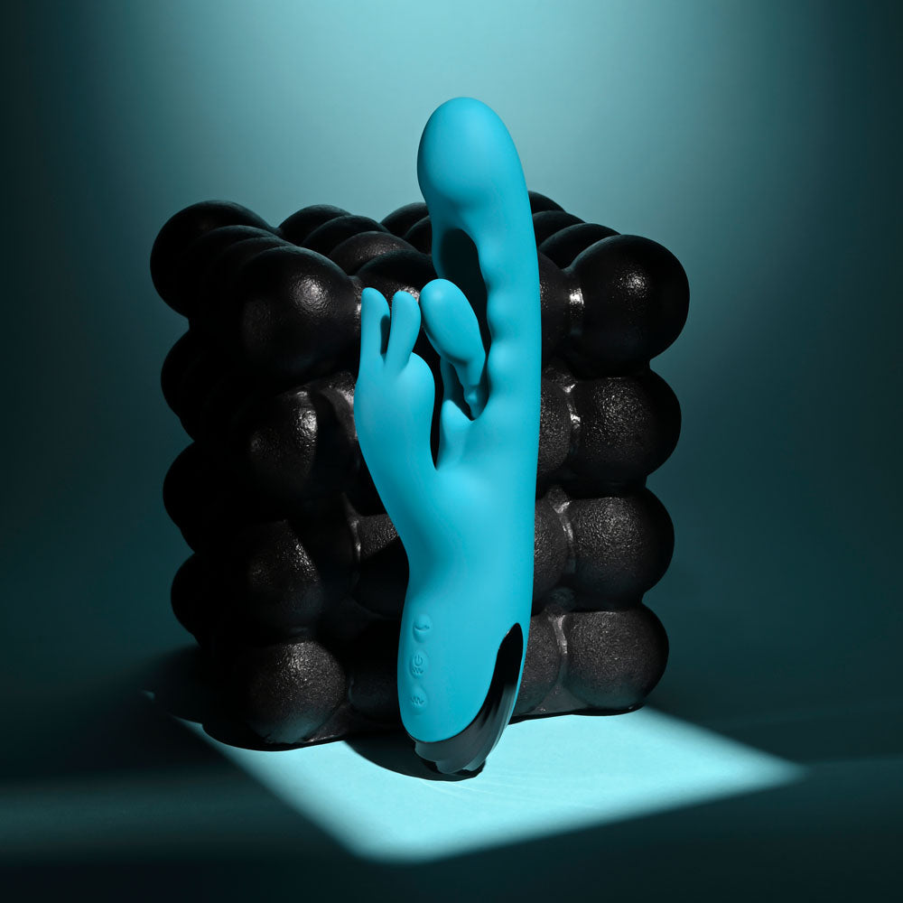 Evolved Bunny Tapper Blue 20 Cm Usb Rechargeable Rabbit Vibrator With Flicking Shaft