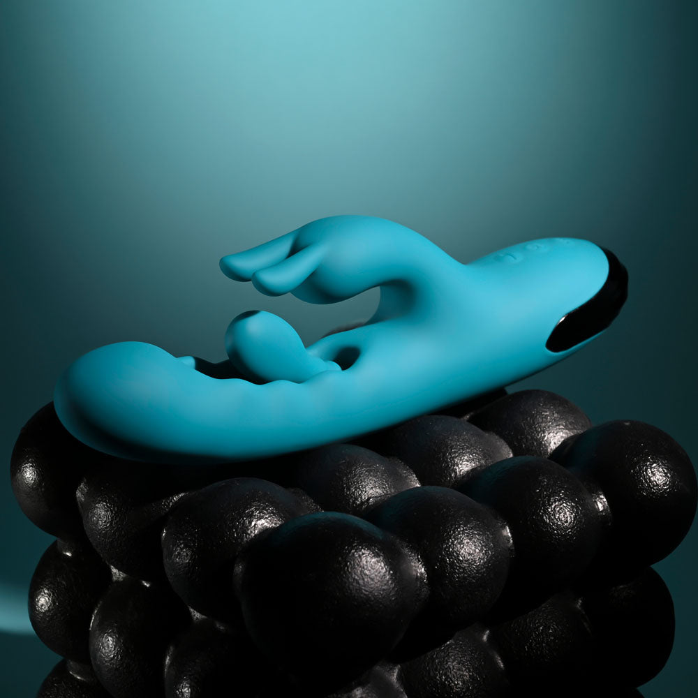 Evolved Bunny Tapper Blue 20 Cm Usb Rechargeable Rabbit Vibrator With Flicking Shaft