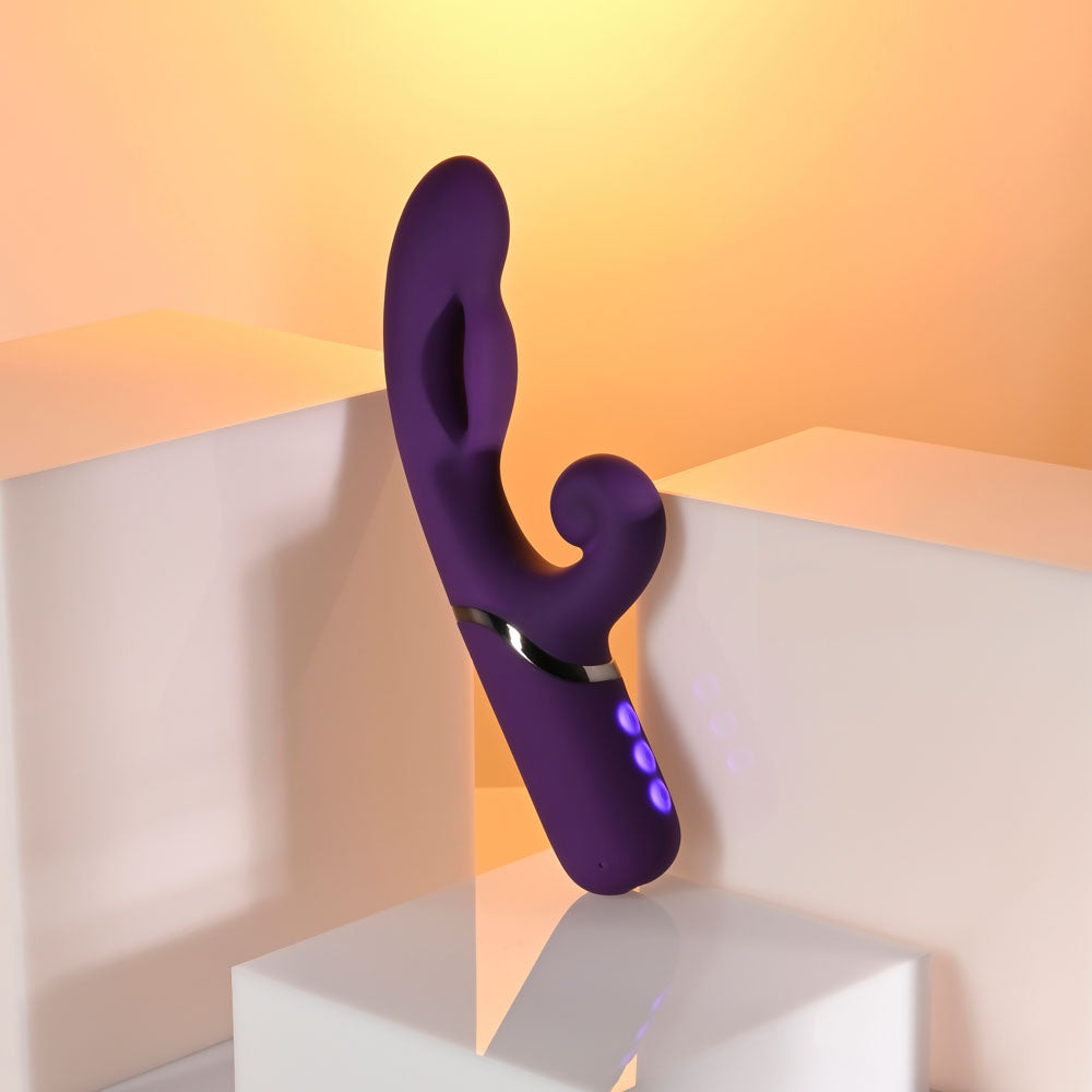Evolved Pleasure Puff Purple 24.1 Cm Usb Rechargeable Inflatable Rabbit Vibrator