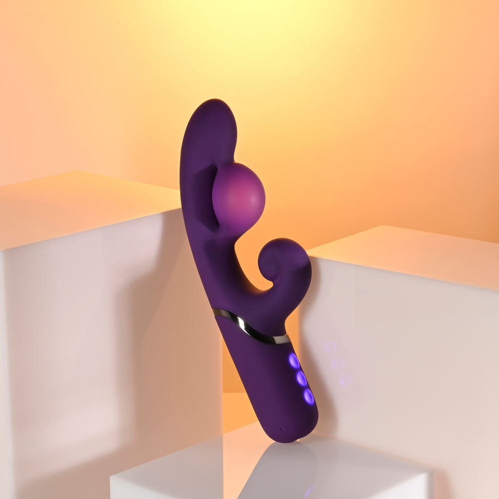 Evolved Pleasure Puff Purple 24.1 Cm Usb Rechargeable Inflatable Rabbit Vibrator