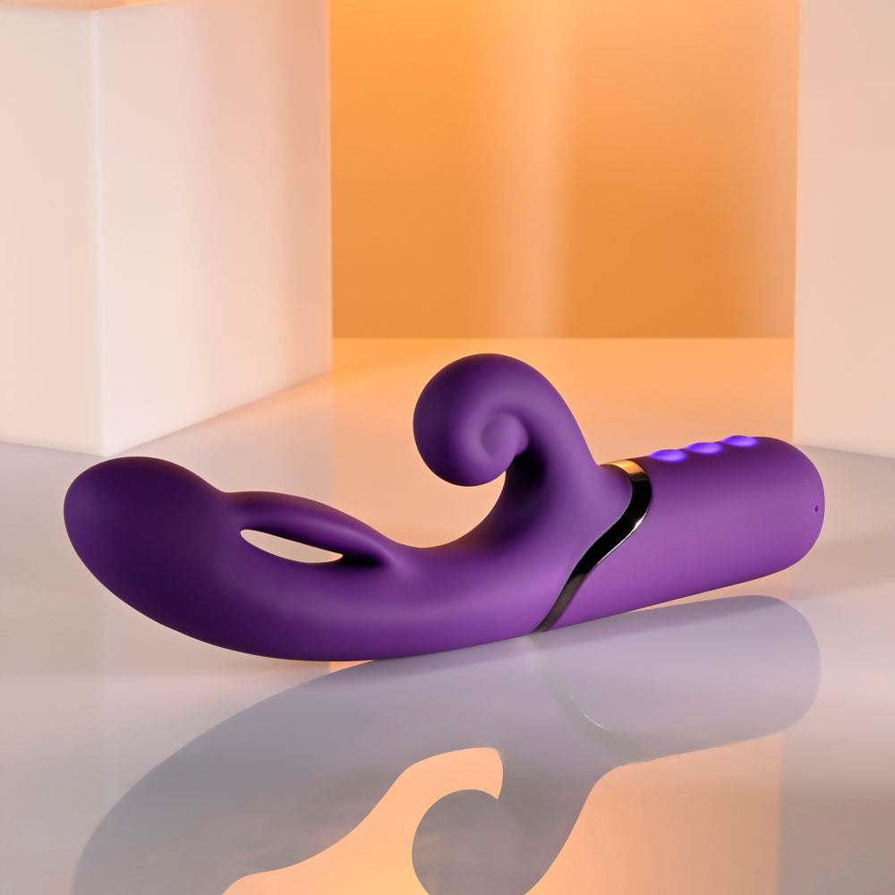 Evolved Pleasure Puff Purple 24.1 Cm Usb Rechargeable Inflatable Rabbit Vibrator