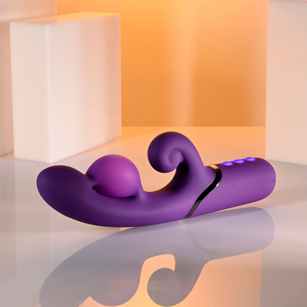 Evolved Pleasure Puff Purple 24.1 Cm Usb Rechargeable Inflatable Rabbit Vibrator