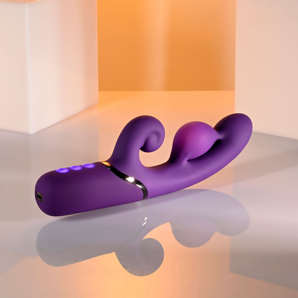 Evolved Pleasure Puff Purple 24.1 Cm Usb Rechargeable Inflatable Rabbit Vibrator