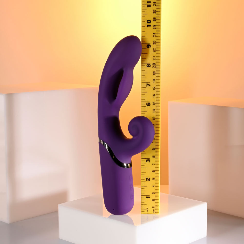 Evolved Pleasure Puff Purple 24.1 Cm Usb Rechargeable Inflatable Rabbit Vibrator