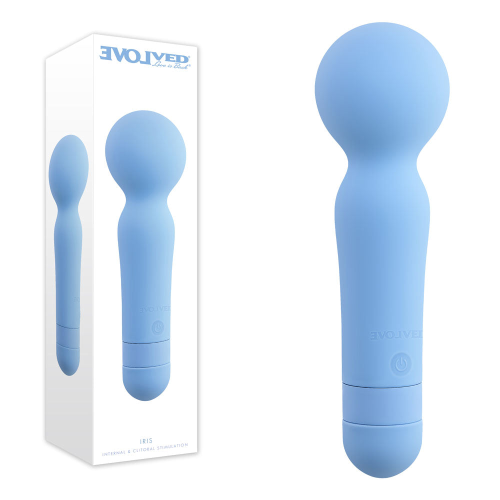 Evolved Iris Blue 18.3 Cm Usb Rechargeable Massage Wand