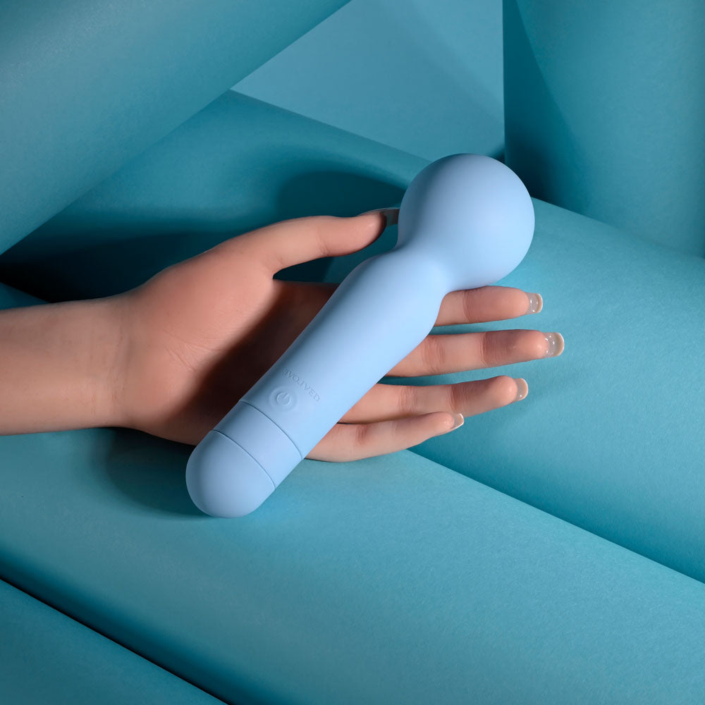 Evolved Iris Blue 18.3 Cm Usb Rechargeable Massage Wand