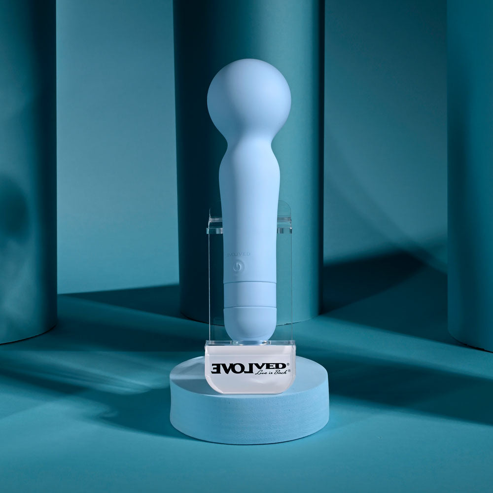 Evolved Iris Blue 18.3 Cm Usb Rechargeable Massage Wand