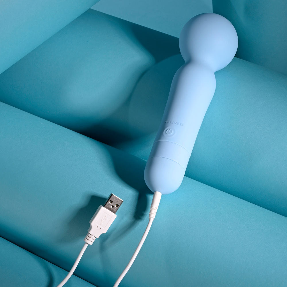Evolved Iris Blue 18.3 Cm Usb Rechargeable Massage Wand
