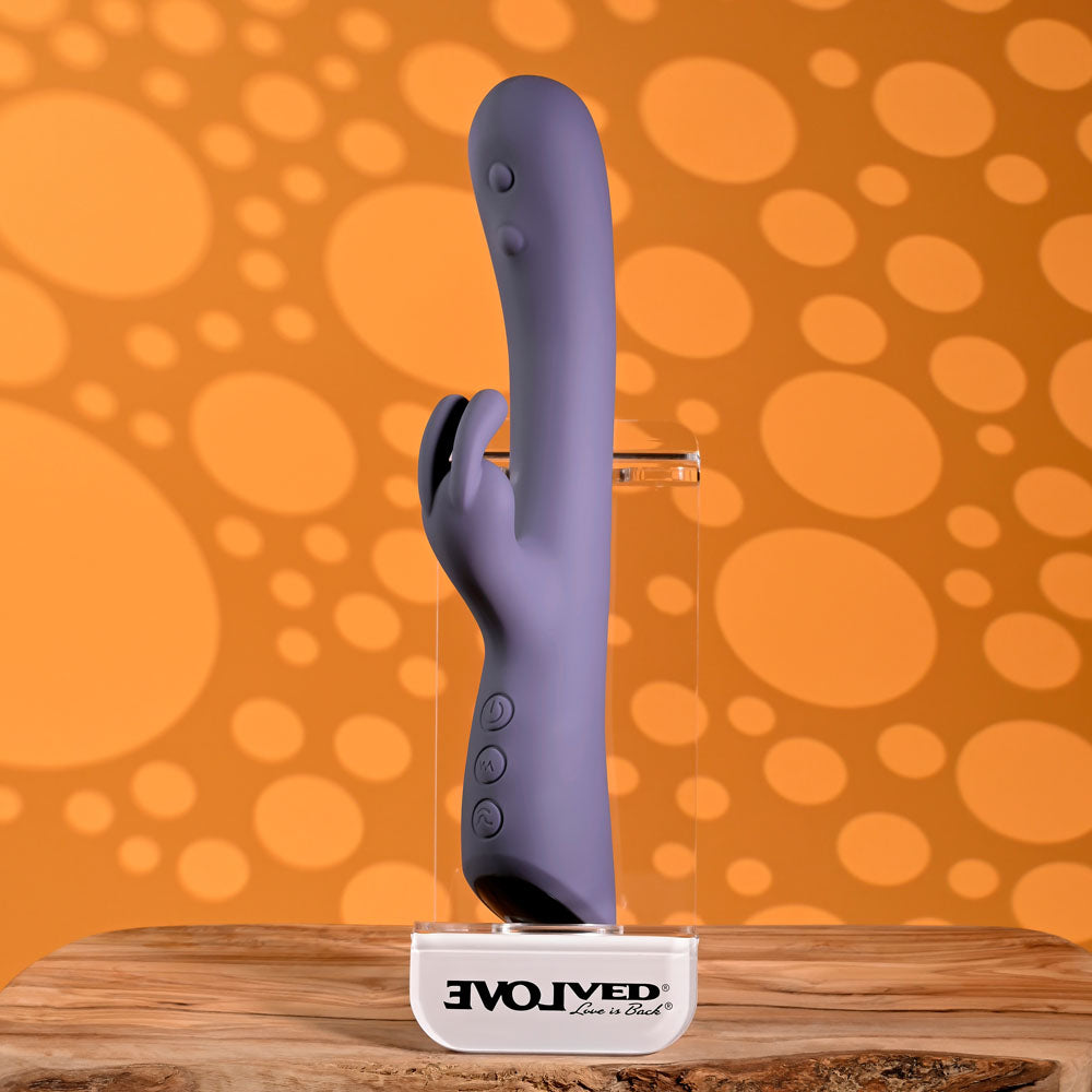 Evolved Poppin Good Time Purple 20 Cm Usb Rechargeable Rabbit Vibrator