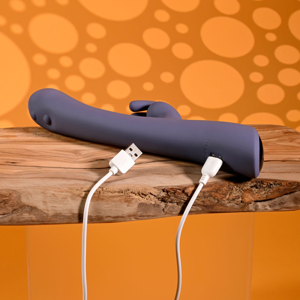 Evolved Poppin Good Time Purple 20 Cm Usb Rechargeable Rabbit Vibrator