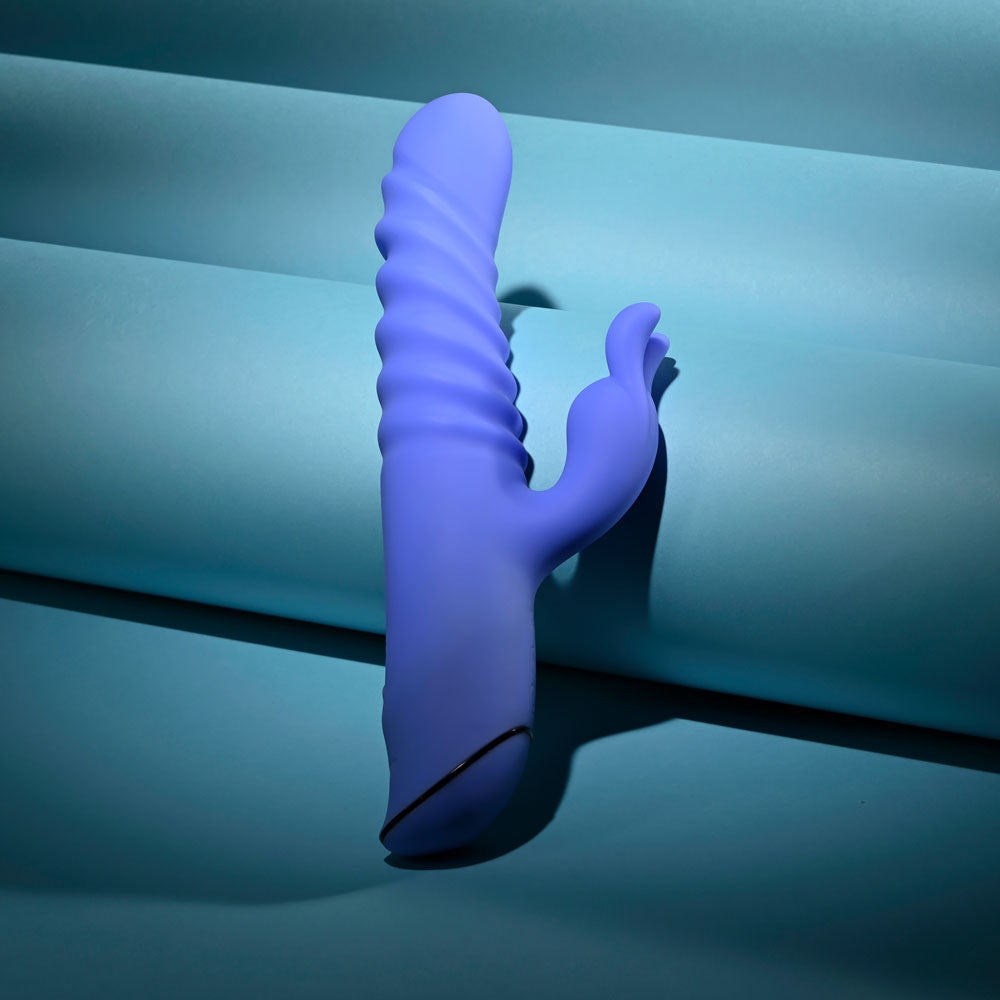 Evolved Knock Knock Purple 22.9 Cm Usb Rechargeable Rabbit Vibrator With Flicking Head