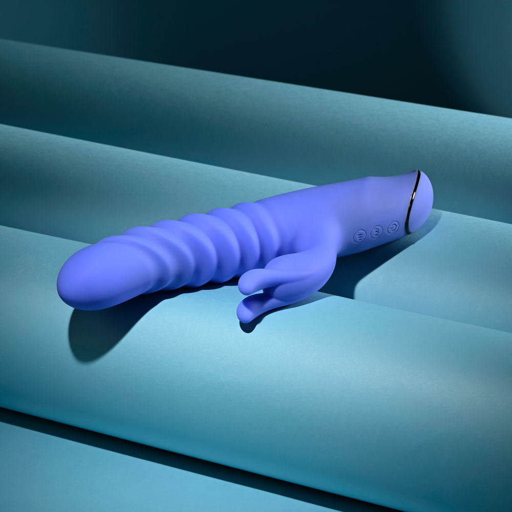 Evolved Knock Knock Purple 22.9 Cm Usb Rechargeable Rabbit Vibrator With Flicking Head