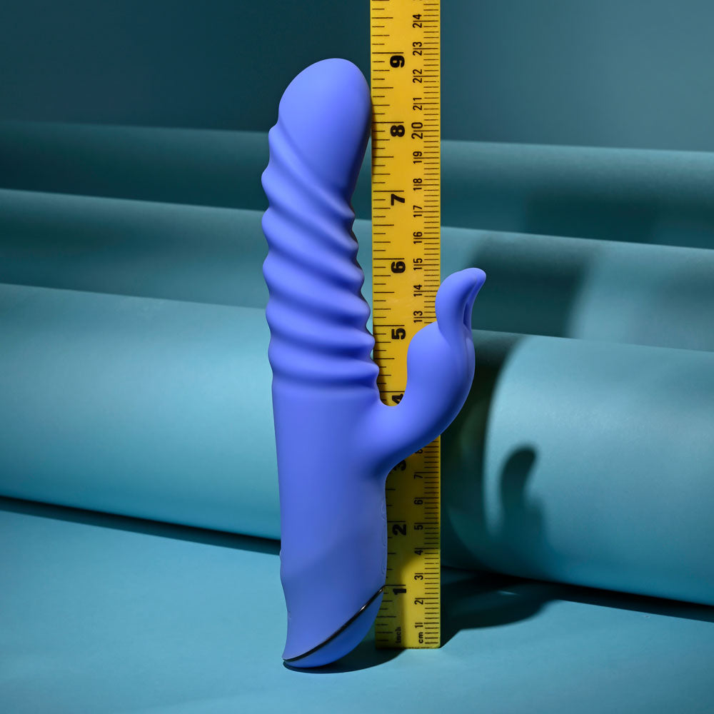 Evolved Knock Knock Purple 22.9 Cm Usb Rechargeable Rabbit Vibrator With Flicking Head