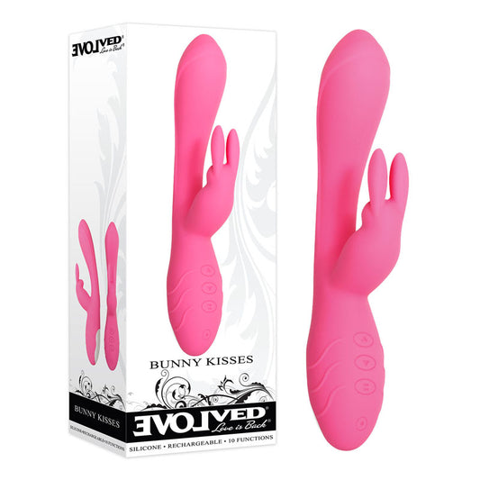 Evolved Bunny Kisses Pink 20 Cm Usb Rechargeable Rabbit Vibrator