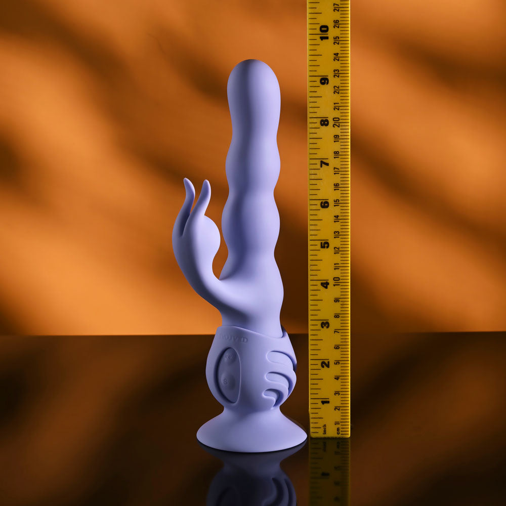 Evolved Wiggly Bunny Purple Usb Rechargeable Rabbit Vibrator With Suction Base