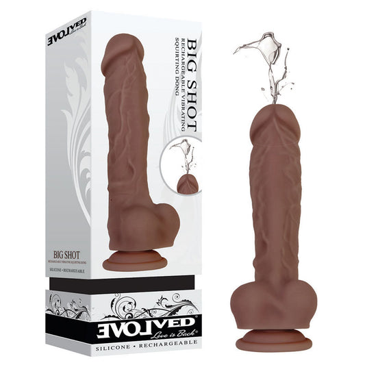 Evolved Big Shot Brown Brown 20.3 Cm (8'') Usb Rechargeable Squirting Dong