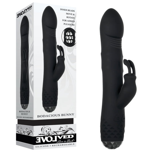 Evolved Bodacious Bunny Black 22.9 Cm Usb Rechargeable Rabbit Vibrator