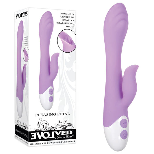 Evolved Pleasing Petal Lilac 19.7 Cm Usb Rechargeable Rabbit Vibrator