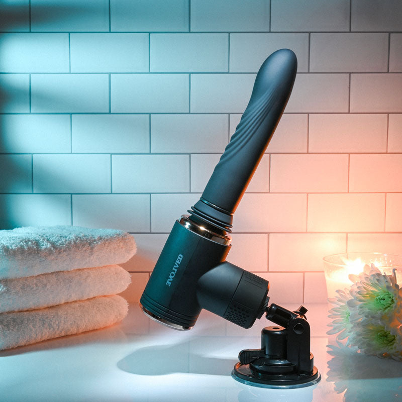 Evolved Too Hot To Handle Black Usb Rechargeable Thrusting Vibe With Stand
