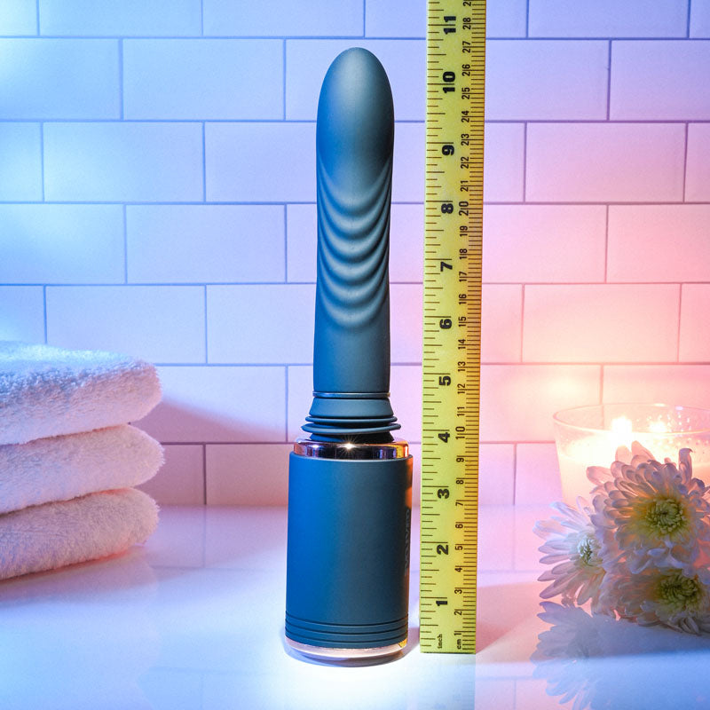 Evolved Too Hot To Handle Black Usb Rechargeable Thrusting Vibe With Stand