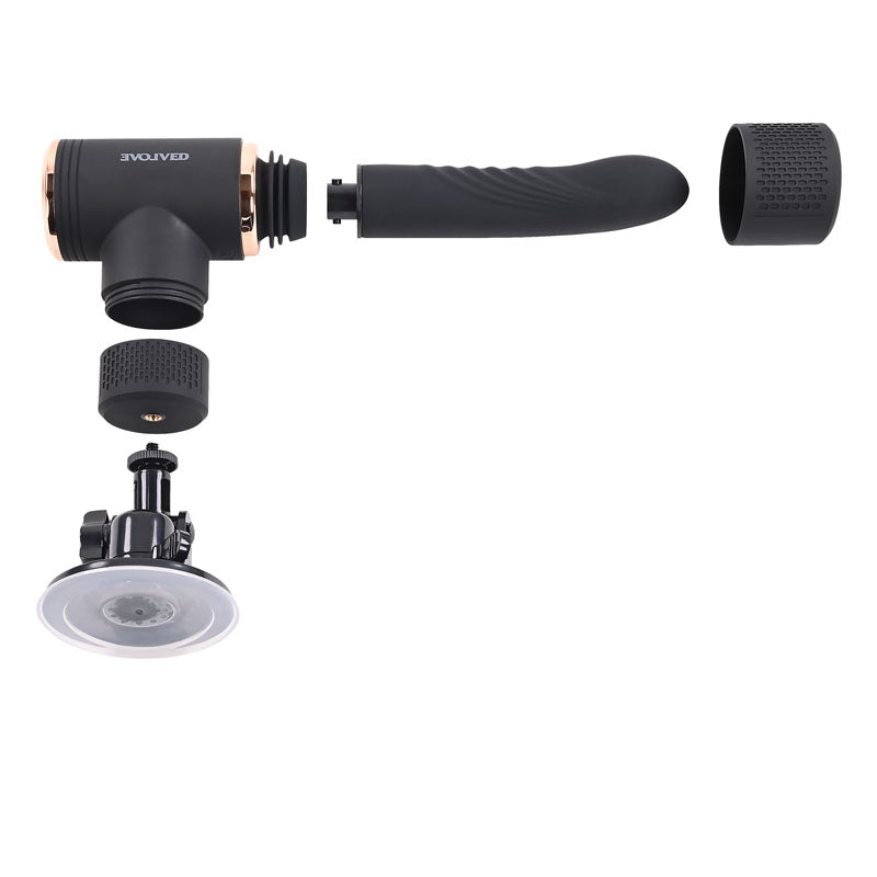 Evolved Too Hot To Handle Black Usb Rechargeable Thrusting Vibe With Stand