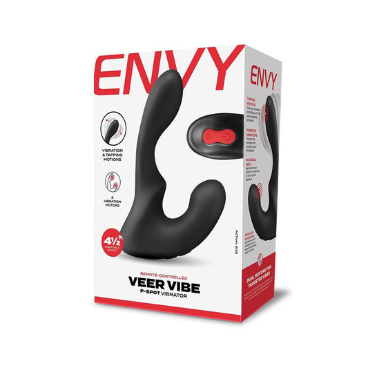 Envy Veer Vibe P Spot Vibrator Black Usb Rechargeable Prostate Vibrator With Wireless Remote