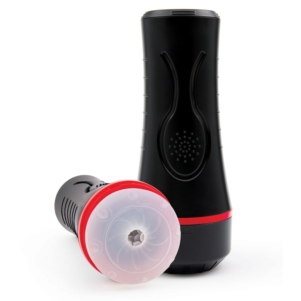 Envy Squeezable Clear Clutch Stroker Clear Vibrating Stroker