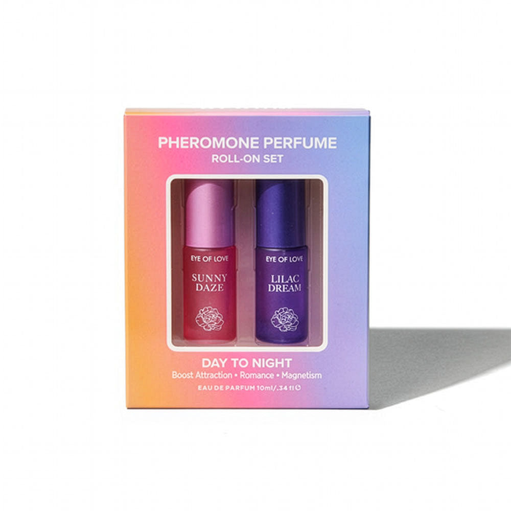 Eye Of Love Love In Bloom Pheromone Perfume Roll On Set Day To Night (Sunny Daze & Lilac Dream) Pheromone Perfume Oils For Women To Attract Men 10 Ml Roll On Bottles