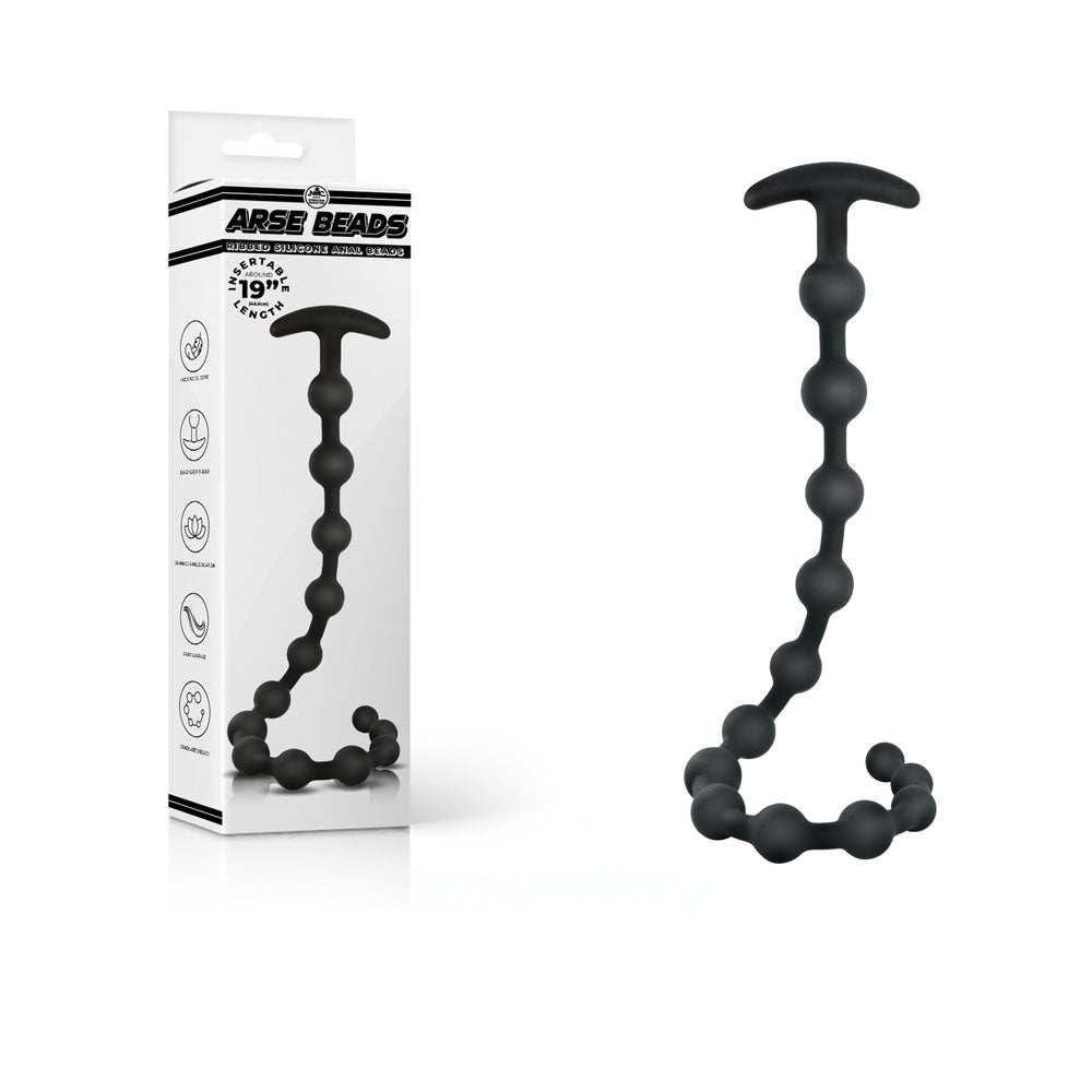 Arse Beads Black 48 Cm Silicone Anal Beads