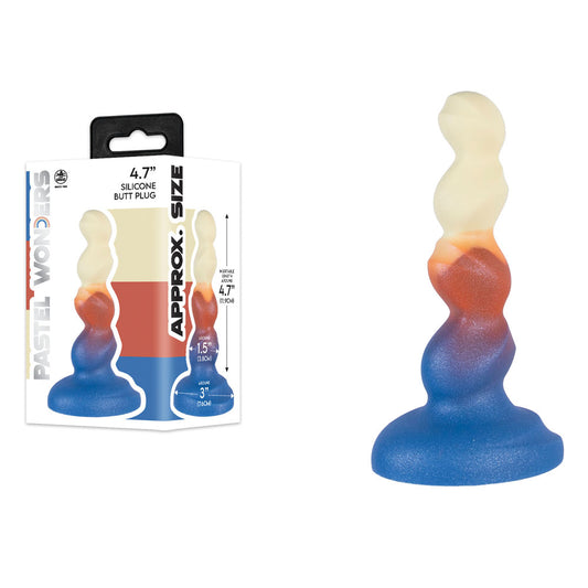 Pastel Wonders 11.9 Cm Silicone Butt Plug Coloured 11.9 Cm Butt Plug