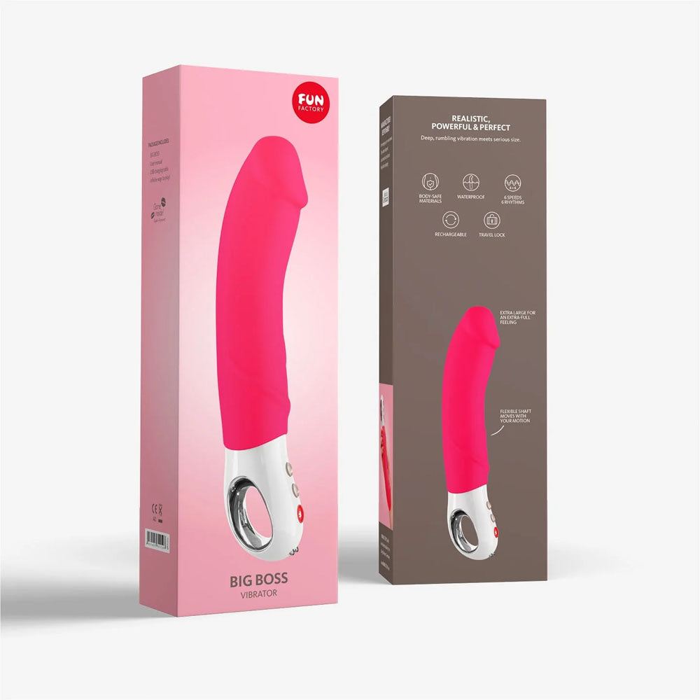 Fun Factory Big Boss Pink Pink 23.5 Cm Usb Rechargeable Vibrator