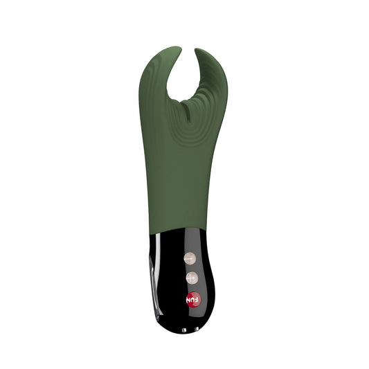 Fun Factory Manta Moss Green Black Moss Green 18 Cm Usb Rechargeable Mens & Couples Vibrator