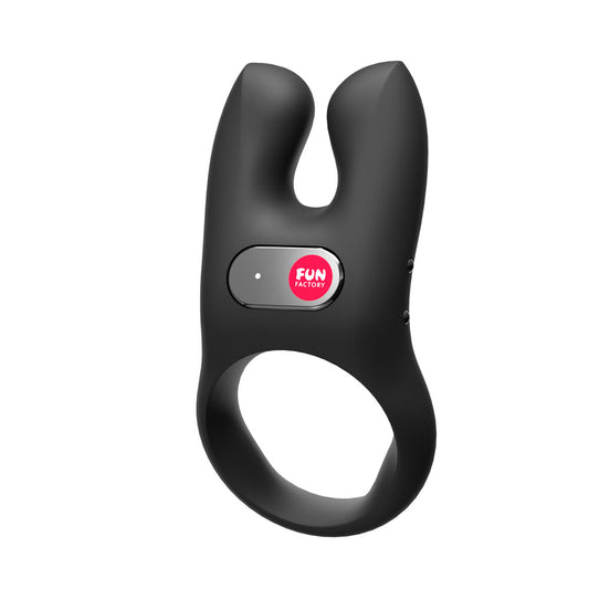 Fun Factory Nos Black Black Usb Rechargeable Vibrating Cock Ring