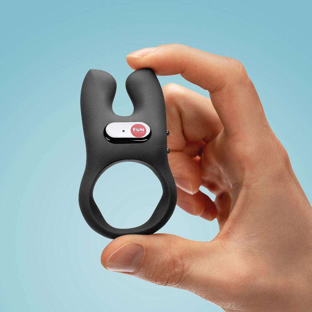 Fun Factory Nos Black Black Usb Rechargeable Vibrating Cock Ring