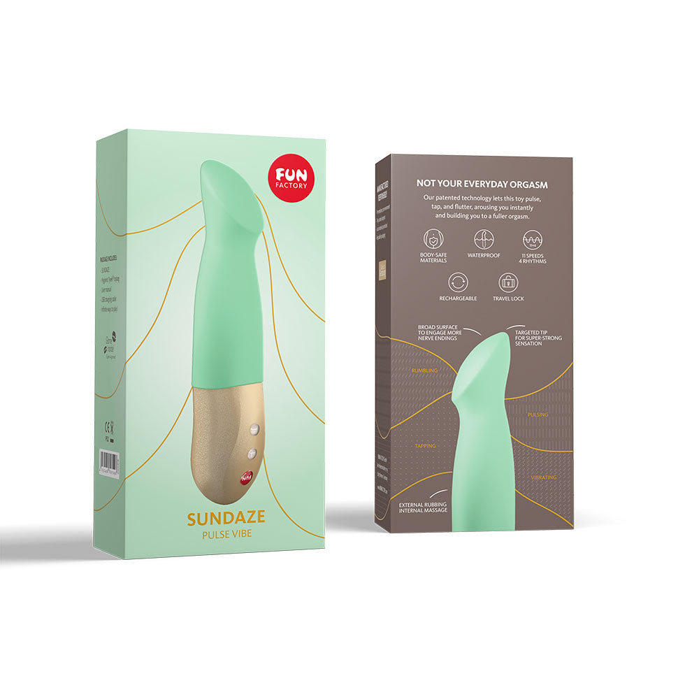 Fun Factory Sundaze Pistachio Pistachio Green 17.5 Cm Usb Rechargeable Thrusting Vibrator