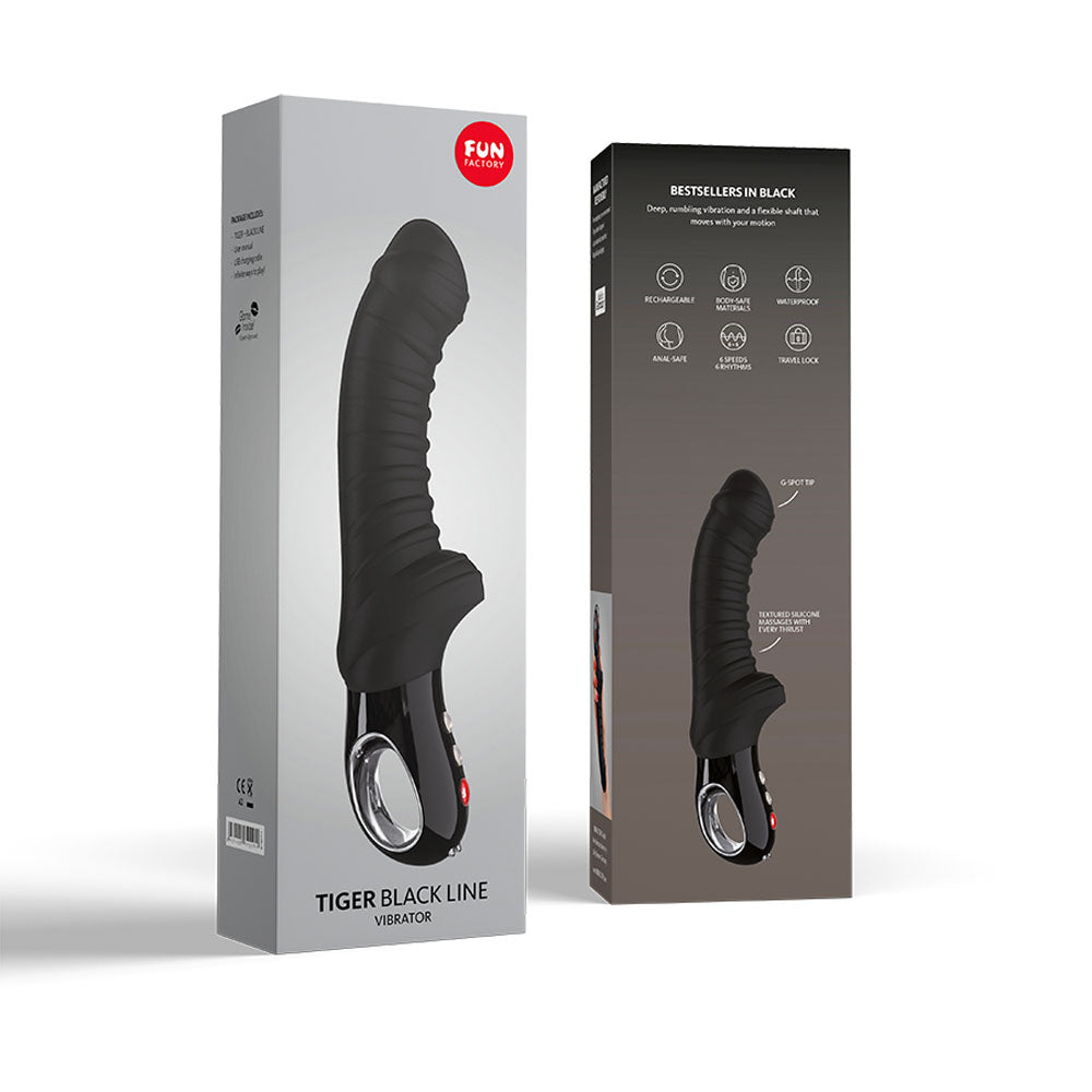 Fun Factory Tiger Black Black 22.3 Usb Rechargeable Vibrator