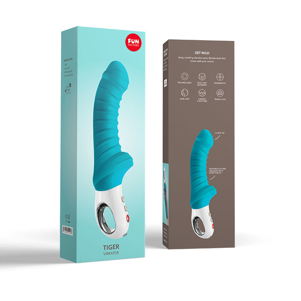 Fun Factory Tiger Petrol Petrol Blue 22.3 Usb Rechargeable Vibrator