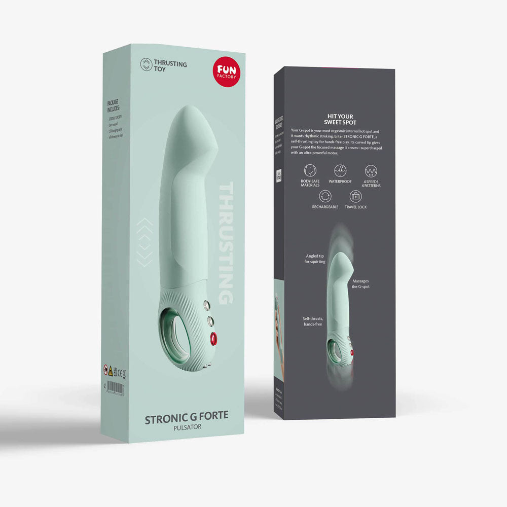 Fun Factory Stronic G Forte Sage Green Mint Green 19 Cm Usb Rechargeable Thruster