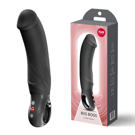 Fun Factory Big Boss Black Black 22.9 Cm Usb C Rechargeable Vibrator