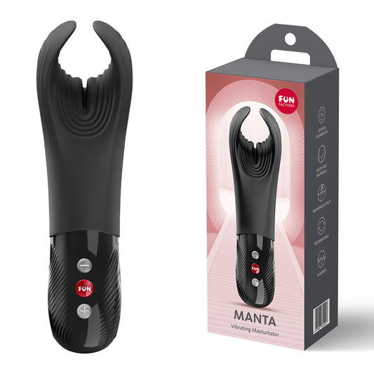 Fun Factory Manta Black Black Usb C Rechargeable Unisex Vibrator